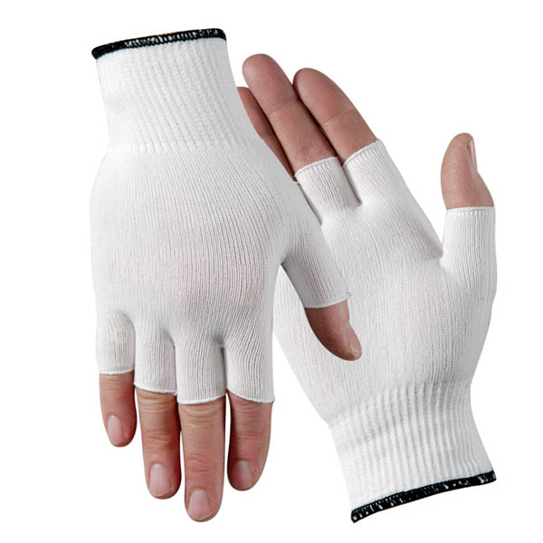 M117 Wells Lamont Industrial Half Finger Nylon Continuous Medical Nylon Glove Liners